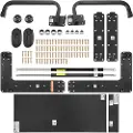 Vevor Murphy-sengsett, full størrelse, vertikal deluxe DIY-veggseng mekanisk maskinvaresett, pneumatisk spak kraftig sengerammestøtte, sammenleggbart skap veggseng plassbesparende design for gjesterom