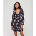 Superdry Printed Wrap Langarmet Kort Kjole