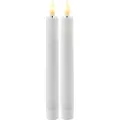 Sirius Sille Kronelys Hvid - Ø 2 cm - H 20 cm - 2 stk