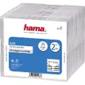 Hama - Tynn CD-oppbevaringseske - kapasitet: 2 CD - gjennomsiktig (en pakke 25)