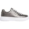 Pepe Jeans for woman. PLS00039 Eaton Gala silver leather slippers (41), Flat, Laces, Casual