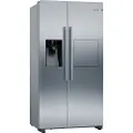 Bosch Serie | 6 KAG93AIEP - Kjøleskap/fryser - side-ved-side med vannautomat, isdispenser - bredde: 90.8 cm - dybde: 70.7 cm - høyde: 178.7 cm - 560 liter - Klasse E - rustfritt stål