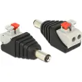 DeLOCK - Strømadapter - 2-pins terminalblokk (hann) til 5,5 x 2,1 mm DC-jakk (hann)
