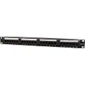 Gembird NPP-C624CM-001 - Patchpanel med kabelstyring - CAT 6 - svart - 1U - 19 - 24 porter