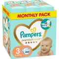 Pampers Premium Care Tape-bleier, størrelse 3, 200 bleier, 6-10 kg