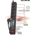 Acar 504wf Emi/rfi Grenuttak Med 5 Uttak Og Bryter 3 M