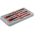Bahco 9882sl insulated slotted screwdrivers 5 pcs 1000v - slimblade be-9882sl pz/lk
