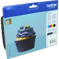 Brother LC123VALBP / LC 123VALBP 4-Pack High Capacity - Blekkpatron Blå