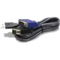 Trendnet TK CU06 - Tastatur / video / musekabel (KVM) - USB, HD-15 (VGA) (hann) til HD-15 (VGA) (hann) - 1.8 m - svart