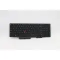 Lenovo Transimage - Erstatningstastatur for bærbar PC - med Trackpoint - bakbelysning - USA med eurosymbol - svart - for ThinkPad P15 Gen 1 20ST, 20SU T15g Gen 1 20UR, 20US