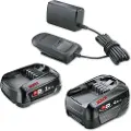 Bosch 18V Li-ion batteriladerpakke, 2,0 Ah + 4,0 Ah batteri og AL 18V-20 lader