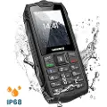 Hammer Rock, Dual SIM, 6,1 cm screen, 0,3 MP, 1800 mAh, Black. (No Nordic language, English and other EU languages).