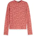 Scotch & Soda Floral Lace Langarmet T-skjorte