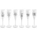 Koziol KoziolChampagneglass Med Print 6-pk CHEERS 100mlHvitVinglassFra Homeroom