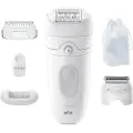 Braun Silk-épil 5 5-041, Hvit, 28 pinsett, MicroGrip, Batteri, 100 - 240 V, 50 - 60 Hz