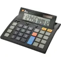 Twen J 1200 Bordlommeregner Sort Display (indstil): 12 solcelle-drift, Batteridrevet (B x H x T) 141 x 25 x 151 mm