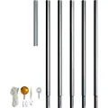Twinkly Flagpole Kit for 6-meters-tall Light Tree. Black Aluminium.