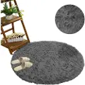 Strado Rundt teppe Shaggy Strado 300x300 GreyNight (Grå), universal