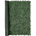 Vevor eføygjerde, 1830 x 2440 mm kunstig grønn veggskjerm, grønt eføygjerde med nettingdukbakside og forsterket skjøt, kunstig hekk med vinbladdekorasjon for utendørs hage, gårdsplass