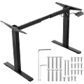 Vevor Stående skrivebordsramme, justerbar 70-117 cm høyde og 95-158 cm lengde Elektriske ståben til datamaskinbord, ergonomisk DIY-arbeidsstasjonsbase for hjem og kontor (kun svart ramme)