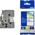 Brother TZe-151 - Standardklebemiddel - svart på blank - Rull (2,4 cm x 8 m) 1 kassett(er) laminert teip - for Brother PT-D600 P-Touch PT-750, D800, E550, E800, P750, P900, P950 P-Touch EDGE PT-P750