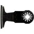 Bosch Starlock AII 65 BSPC-klingen leverer brede og rene snit i hårdt træ. Klingelængde:40mm, klingebredde:65mm.