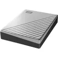 Western Digital WD My Passport Ultra for Mac WDBPMV0040BSL - Harddisk - kryptert - 4 TB - ekstern (bærbar) - USB 3.0 (USB-C kontakt) - 256-bit AES - sølv