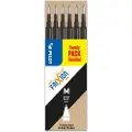 Pilot Refill Pilot FriXion Medium 0.7 mm Sort - FamilyPack - (6 stk.)