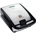 Tefal Snack Collection Sw854d incl. Toaster plates, Ribbed plates, Waffle plates, Mini-pancake plates