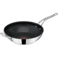 Tefal Jamie Oliver E30688, Wok-/stekepanne, Rustfritt stål, Rustfritt stål, Titan, 210 °C, Thermo-Spot