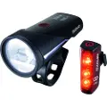 Sigma Sport Aura 100 Set + Blaze Link, Frontlys + baklys (sett), Sort, IPX4, LED, Rød, Hvit, 100 lm