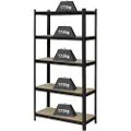 Toolcraft KCT20CP Reol til tunge genstande 175 kg (B x H x T) 900 x 1800 x 400 mm Metal, Hårdfibre Antracit/Sort Glasfiberplade