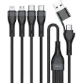 4smarts 541023, 1,2 m, USB A/USB C, USB C/Micro USB-A/Lightning, Sort