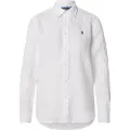 Ralph Lauren for woman. 211970730001 Classic Fit linen shirt white (L), Casual, Long sleeve