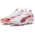 Puma ULTRA 5 MATCH+ FG/AG Football Boots Women, Shoes, White/Black/Glowing Red, 39