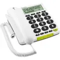 Doro 312cs, Analog telefon, Kablet håndsett, Høyttalertelefon, 30 oppføringer, Ringe-ID, Hvit