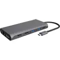 Icy Box IB-DK4050-CPD - Dokkingstasjon - USB-C - HDMI, DP - 1GbE