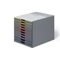 Durable VARICOLOR 10 - Skuffskap - 10 skuffer - for Letter, A4, C4, Folio