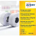 Avery Prisetiket Avery PLP1226 hvid 26x12 mm permanent klæbende - (15.000 etiketter)
