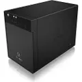 Icy Box IB-3740-C31 - Harddiskarray - 4 brønner (SATA-600) - USB 3.1 Gen 2 (ekstern)