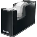 Leitz Duo Colour - Dispenser med kontortape - skrivebord - svart dispenser, opakt hvitt bånd