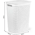 Rotho Brisen, 50 l, Rektangulær, Plast, Hvit, Manuell, 340 mm