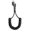 Baseus Fish Eye Spring USB-C-datakabel CATSR-01 - 1 m - Svart