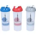 Dunlop Shake / Shakerflaske / Proteinshaker / Vannflaske 550 ml med smart oppbevaring for proteinpulver