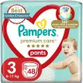 Pampers Bleier Bukser Premium Care 3, 6-11 kg, 48 stk.