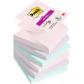 Post-It Soulful Super Sticky Z-Notes 76x76 mm, med 6 stk. ass. farver