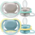 Philips AVENT AVENT Ultra air SCF349/01 smokk, Klassisk stil, Ortodontisk, Silikon, Gutt/Jente, Tåler oppvaskmaskin, 2 stykker
