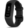Garmin vívosmart 5 - Svart - aktivitetssporer med bånd - silikon - svart - båndbredde: L - monokrom - Bluetooth, ANT+ - 26.5 g