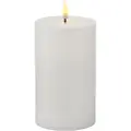 Sirius Home Sirius Sille Genopladelig Bloklys Hvid - Ø 7,5 cm - H 12,5 cm
