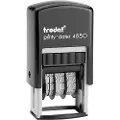 Trodat Printy 4850/L7 - Stempel - 2-farget (blå, rød) - standardtekst, dato - 3.8 mm - GEBUCHT - 25 x 14 mm - svart håndtak